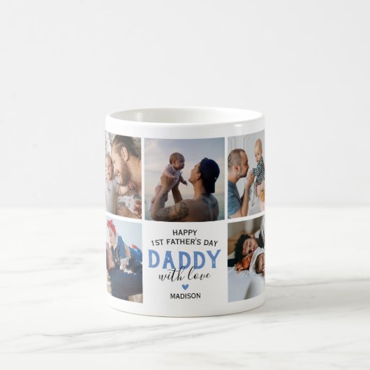 Eerste Vaderdag fotocollage Koffiemok (Center)