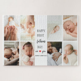 Eerste Vaderdag fotocollage | Papa-puzzel Legpuzzel