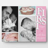 Eerste vaderdag Fotocollage Plaque – Modern Fotoplaat (Voorkant)