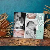 Eerste vaderdag Fotocollage Plaque – Modern Fotoplaat (Zijkant)