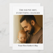 Eerste Vaderdag Fotokaart - De dag dat we elkaar o Kaart (Voorkant / Achterkant)