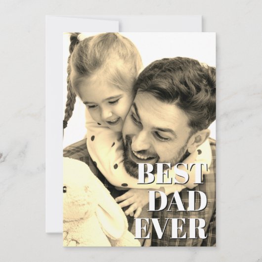 Eerste Vaderdag-fotokaart Feestdagenkaart (Voorkant)