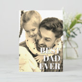 Eerste Vaderdag-fotokaart Feestdagenkaart (Staand voorkant)