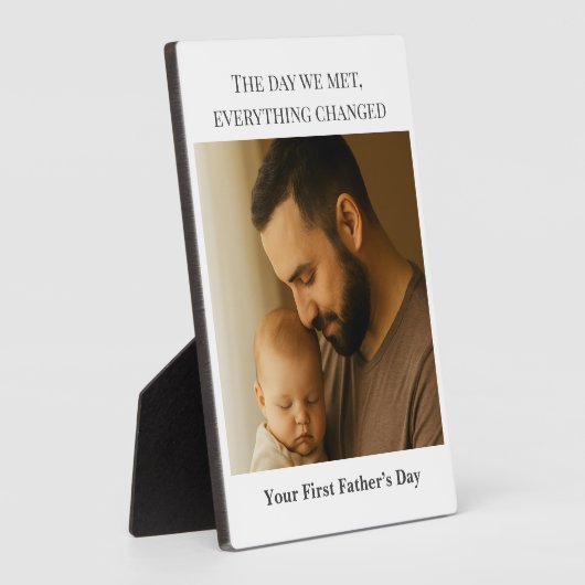 Eerste Vaderdag Fotoplaquette - De dag dat we elka Fotoplaat (Zijkant)