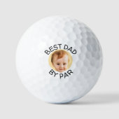 Eerste Vaderdag Golf Vader Foto Beste Papa Van Golfballen (Voorkant)