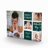 Eerste Vaderdag Green 4 Photo Collage Block Fotoblokken (Rechts)