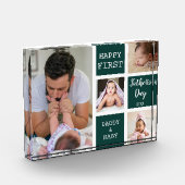 Eerste Vaderdag Green 4 Photo Collage Block Fotoblokken (Links)