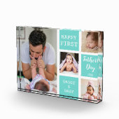 Eerste Vaderdag Green 4 Photo Collage Block Fotoblokken (Rechts)