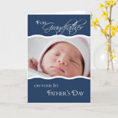 Eerste Vaderdag grootvader - Fotokaart Kaart (Gele Bloem)