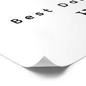 Eerste Vaderdag Handafdruk bloemenkunst Poster (Hoek)