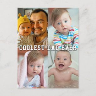 Eerste Vaderdag Koelste Papa Ooit Baby Foto Cool Briefkaart