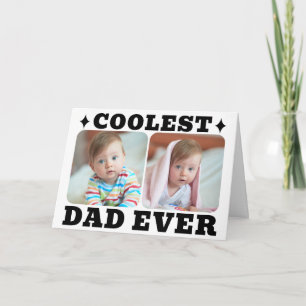 Eerste Vaderdag Koelste Papa Ooit Baby Foto Cool Kaart