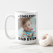Eerste Vaderdag Koelste Papa Ooit Baby Foto Cool
