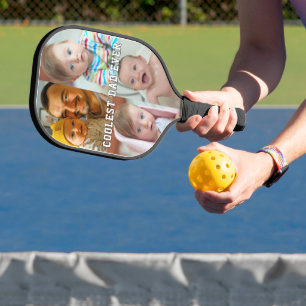 Eerste Vaderdag Koelste Papa Ooit Baby Foto Cool Pickleball Paddle