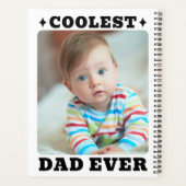 Eerste Vaderdag Koelste Papa Ooit Baby Foto Cool Planner (Achterkant)