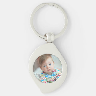 Eerste Vaderdag Koelste Papa Ooit Baby Foto Cool Sleutelhanger