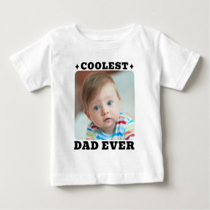 Eerste Vaderdag Koelste Papa Ooit Baby Foto Koel