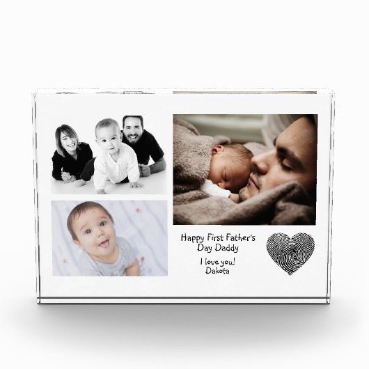 Eerste vaderdag liefde je vaders fotoblok (Voorkant)