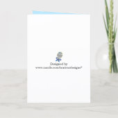Eerste Vaderdag met Bericht Baby Jongen Kaart (Achterkant)