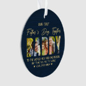 Eerste Vaderdag met Papa – Persoonlijk Fotocadeau Ornament (voorkant)