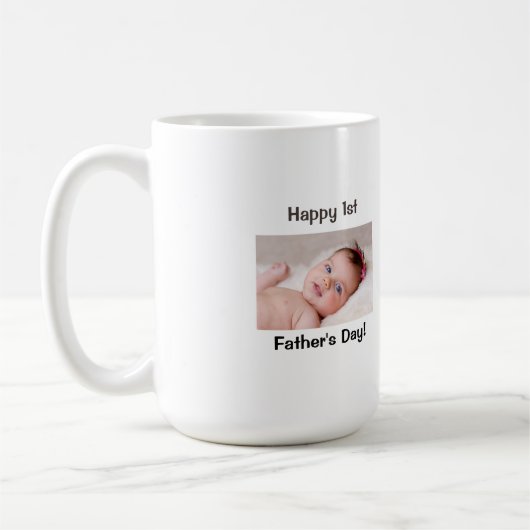 Eerste Vaderdag-Mok met aangepaste foto Koffiemok (Links)