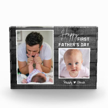 Eerste Vaderdag New Dad Black Wood 2 foto