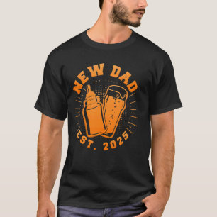 Eerste Vaderdag NEW DAD EST. 2025 In de toekomst T-shirt