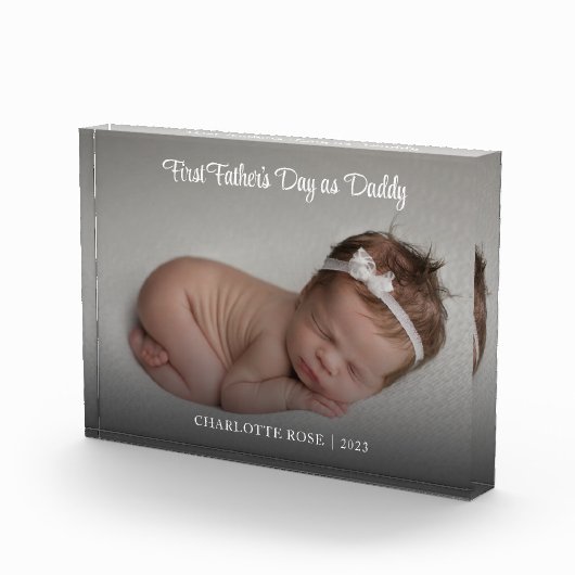 Eerste vaderdag Nieuw pap Baby Foto blok (Rechts)