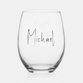 Eerste Vaderdag | Nieuwe naam papa Wijnglas Zonder Voet (Achterkant)