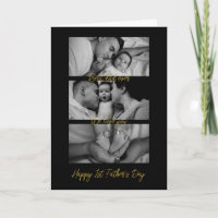 Eerste Vaderdag Nieuwe Papa Mam Baby Custom Foto