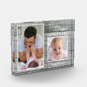 Eerste Vaderdag nieuwe vader 2 Foto Gray Wood Pla (Links)