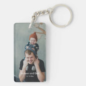 Eerste Vaderdag Pap Aangepaste Fotozonnebril Sleutelhanger (achterkant)