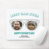 Eerste Vaderdag Papa Custom Foto Cool Summer Muismat (Met muis)