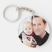 Eerste Vaderdag Papa en ik krijtbord Sleutelhanger (Voorkant)