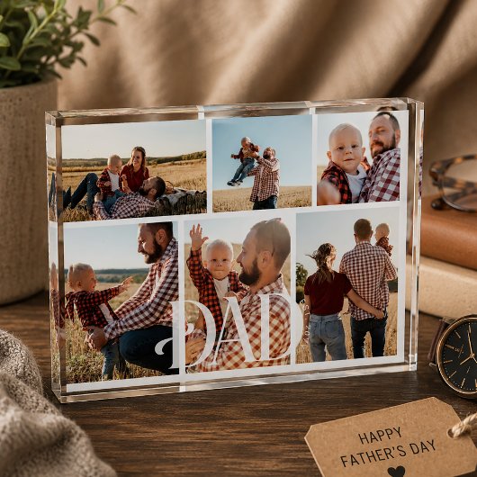 Eerste Vaderdag Papa Fotoblokken