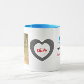 Eerste Vaderdag papa jij bent de beste foto Mok (Midden)