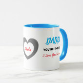 Eerste Vaderdag papa jij bent de beste foto Mok (Voorkant rechts)