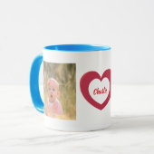 Eerste Vaderdag papa jij bent de beste foto Mok (Voorkant links)