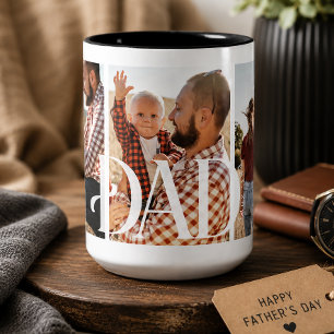 Eerste Vaderdag Papa Tweekleurige Koffiemok