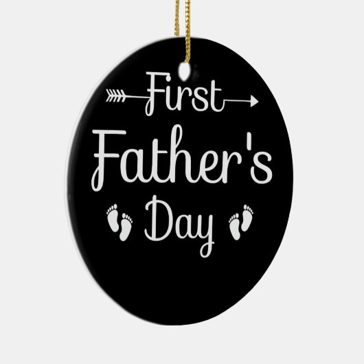 Eerste Vaderdag persoonlijke eerste vaderdag Keramisch Ornament (Rechts)
