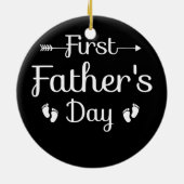 Eerste Vaderdag persoonlijke eerste vaderdag Keramisch Ornament (Achterkant)