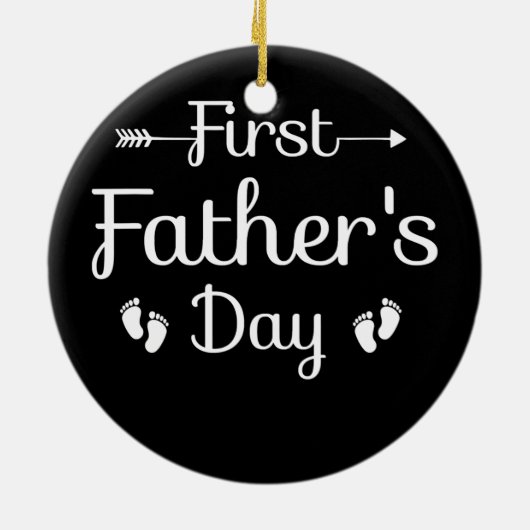 Eerste Vaderdag persoonlijke eerste vaderdag Keramisch Ornament (Achterkant)