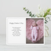 Eerste Vaderdag Photo Holiday Kaart (Staand voorkant)
