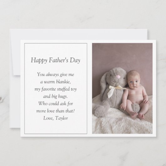 Eerste Vaderdag Photo Holiday Kaart (Voorkant)