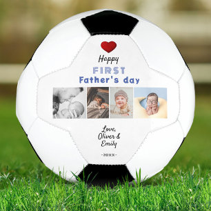 Eerste Vaderdag Rode Hart 4 Foto Collage Voetbal