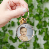 Eerste vaderdag Ronde Sleutelhanger - Foto aanpass (Hand)