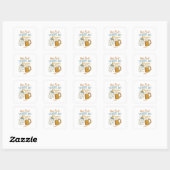 Eerste Vaderdag samen – Bier & Baby Vierkante Sticker (Vel)