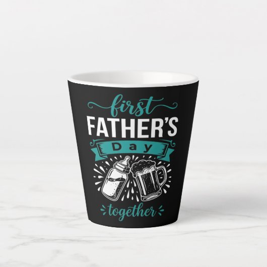Eerste Vaderdag Samen Latte Mok (Voorkant)