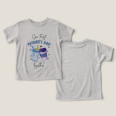 Eerste Vaderdag Samen Matching Outfit / Blauw (Ontwerp Voorkant & Achterkant)