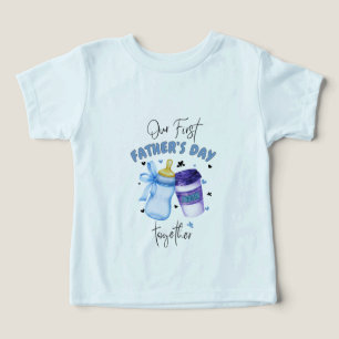 Eerste Vaderdag Samen Matching Outfit / Blauw